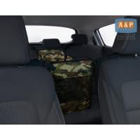 Автогамак Happy Dog (Хэппи Дог). На середину заднего сиденья. Цвет: камуфляж с черной окантовкой.