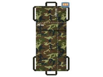 Носилки бескаркасные (тактические) "Спасатель-4". Цвет: камуфляж. Без подсумка.