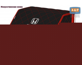 Органайзер-саквояж "Союз Премиум" в багажник Honda (Хонда), размер M. Цвет: черный с красной прострочкой Ромб.