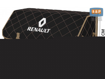 Органайзер-саквояж "Союз" в багажник Renault (Рено), размер XL Plus. Цвет: черный с бежевой прострочкой Ромб.