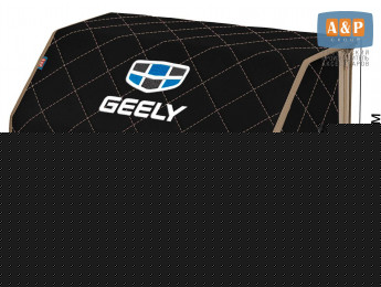 Органайзер-саквояж "Союз" в багажник Geely (Джили), размер L. Цвет: черный с бежевой прострочкой Ромб.