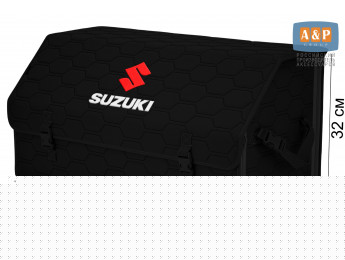 Органайзер-саквояж "Союз" в багажник Suzuki (Сузуки), размер XL Plus. Цвет: черный с черной прострочкой Соты.
